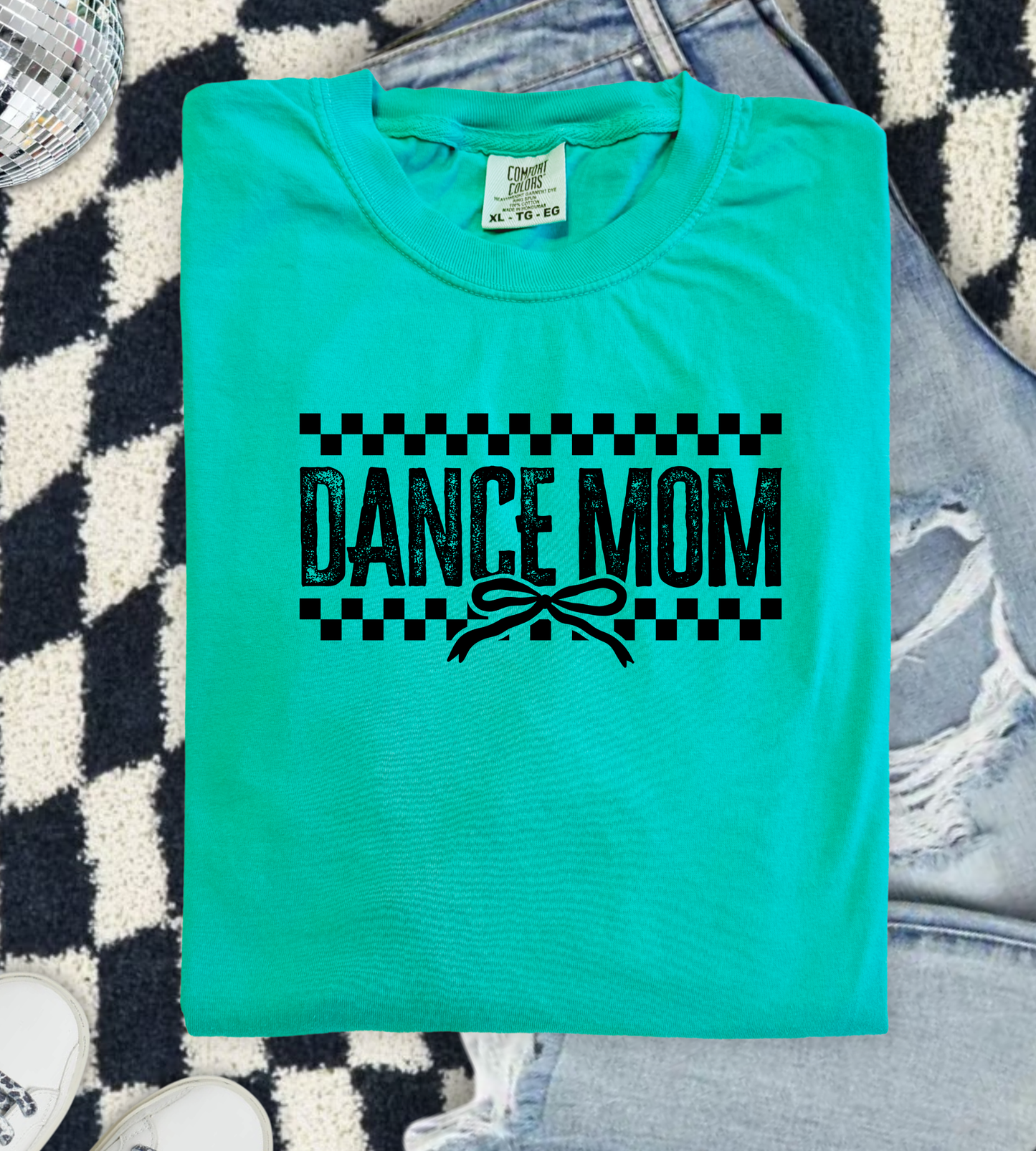 Check Dance mom Island Green Comfort Colors Unisex Tshirt