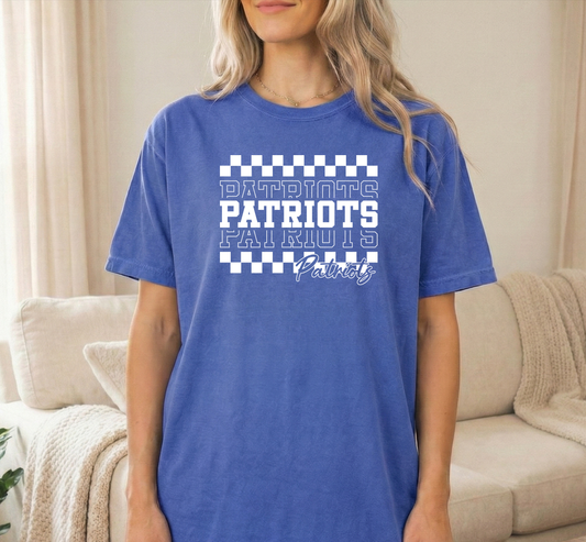 Check  Patriot Unisex Flo Blue Comfort Colors Tshirt