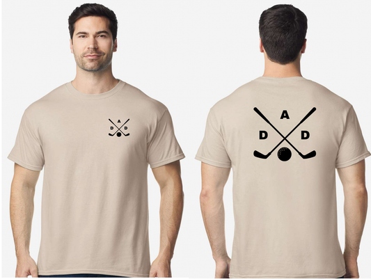 Dad Golf Unisex Sand Gildan Tshirt