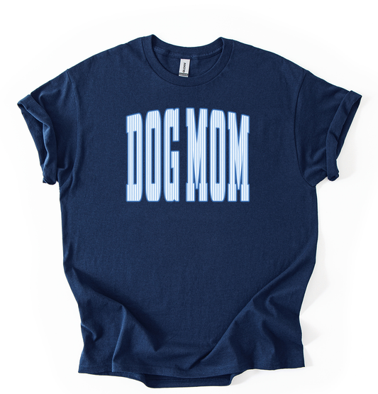 Dog mom Unisex Gildan Navy Tshirt