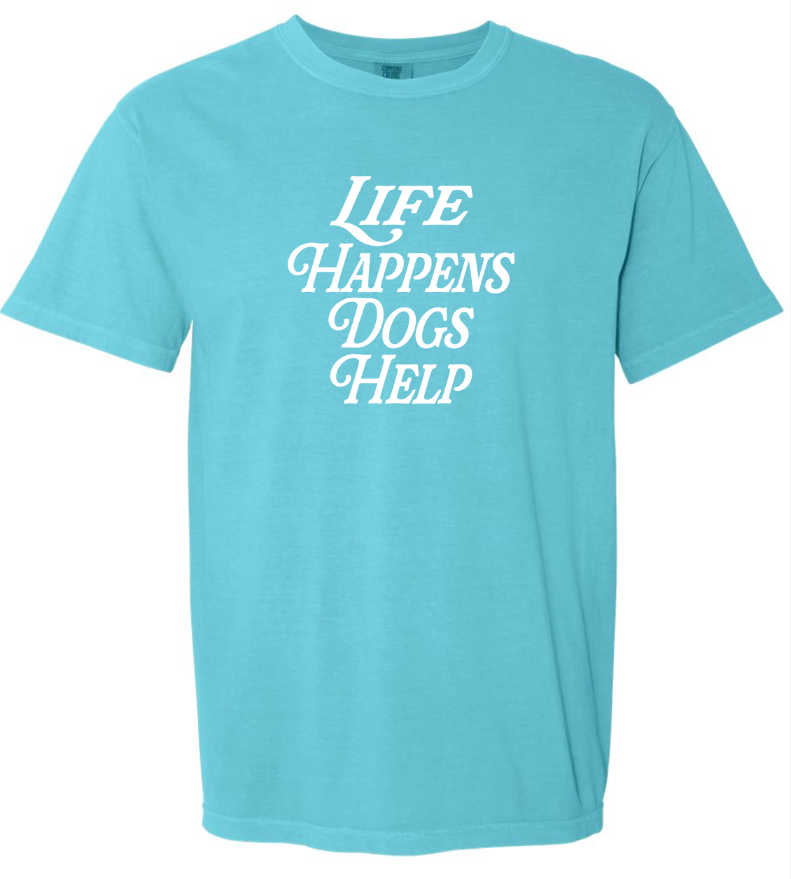 Dogs Help Unisex Lagoon Comfort Colors Tshirt