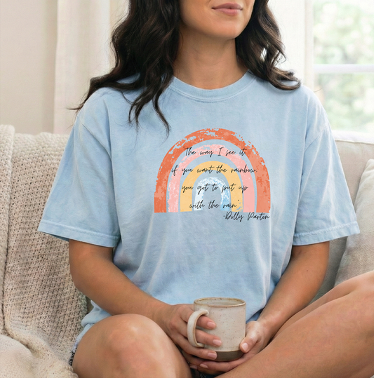 Rainbow Dolly Unisex Chambray Comfort Colors Tshirt