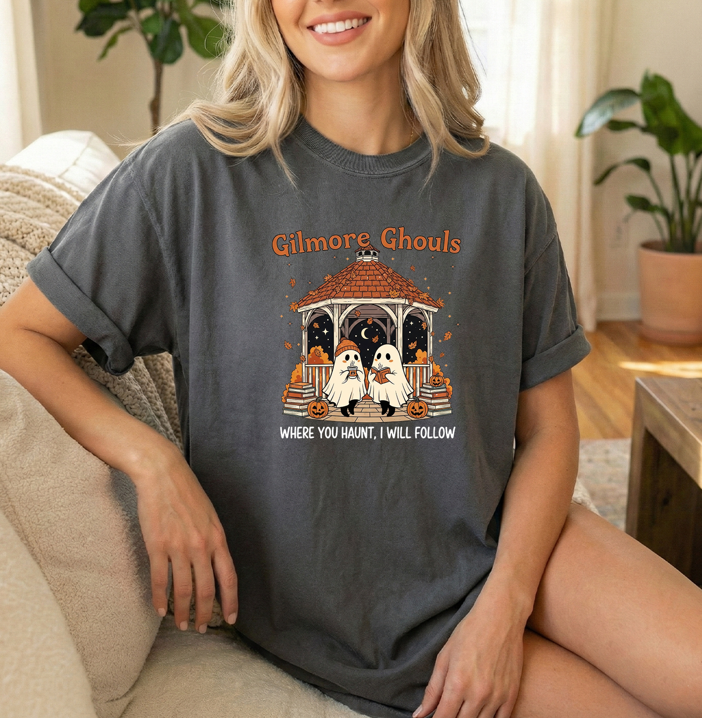 Gilmore Ghouls Unisex Pepper Comfort Colors Tshirt