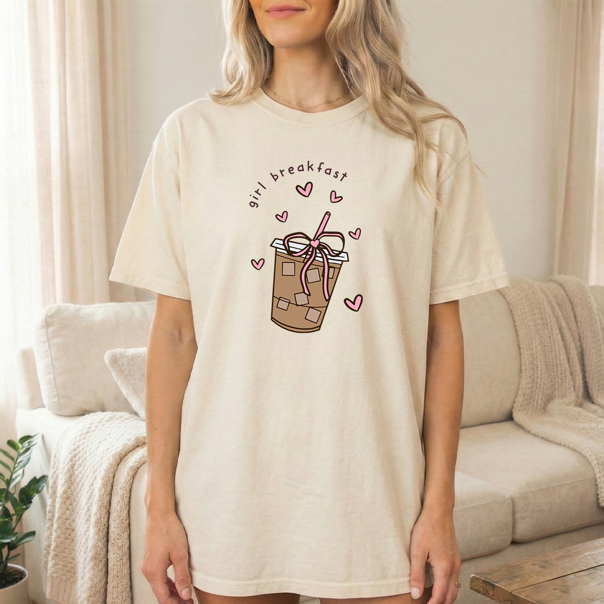 Girl Breakfast Ivory Tshirt