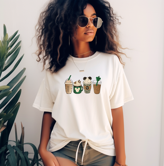 Green Coffee Ivory Unisex Comfort Colors Tshirt