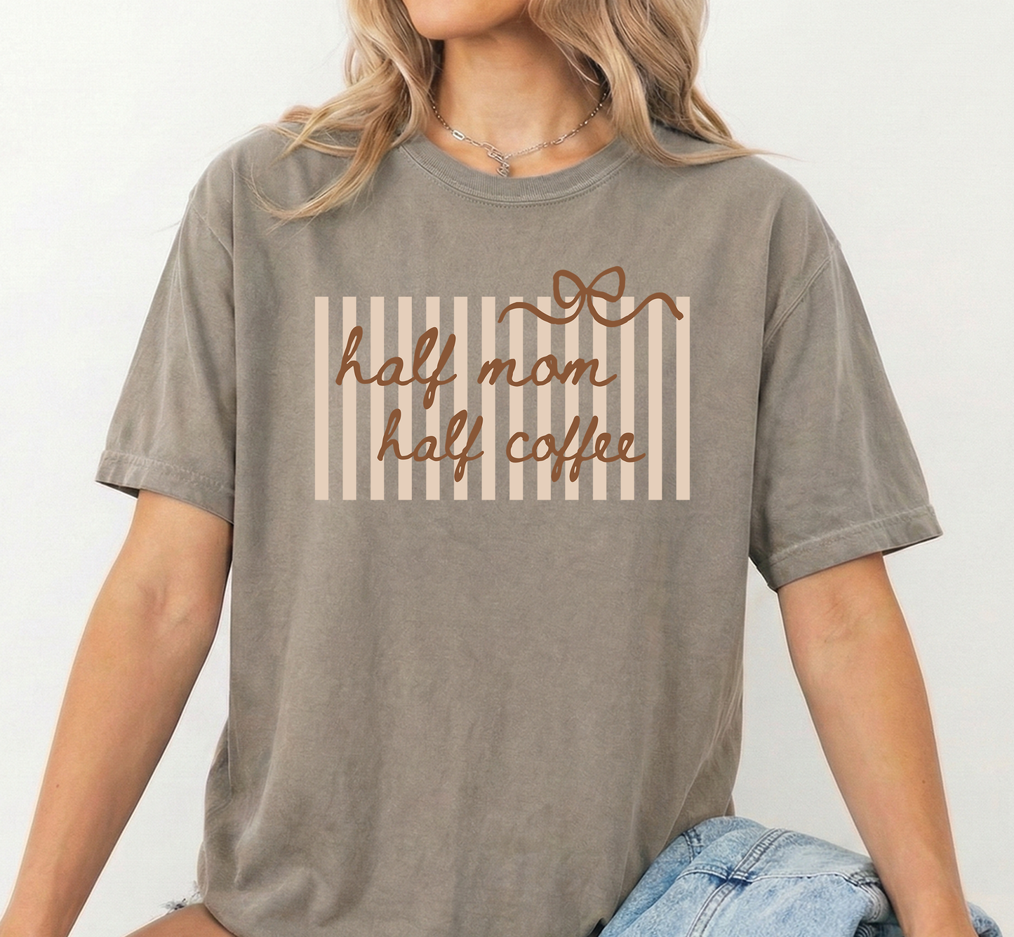Half and half Khaki Comfort colors unisex t shirt