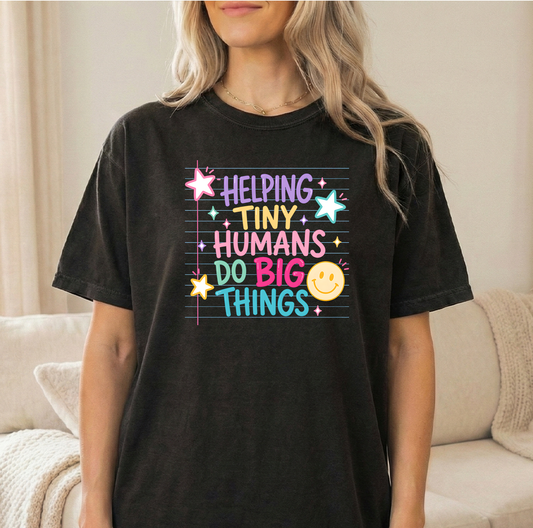 Helping Humans Unisex Comfort Colors Black Tshirt