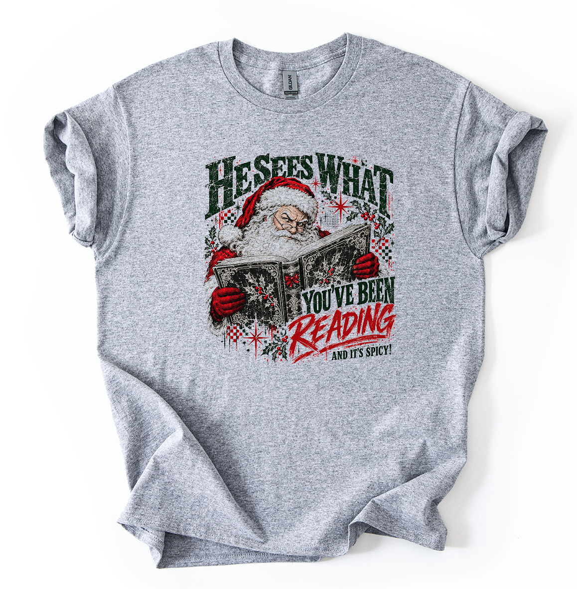 He sees what..Unisex Sports Grey Gildan Tshirt