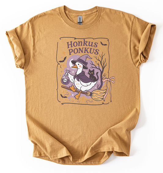 Honkus Ponkus old gold unisex Gildan tshirt