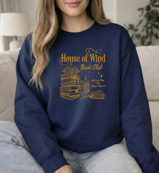 House of Wind Unisex Navy Gildan Crewneck Sweatshirt