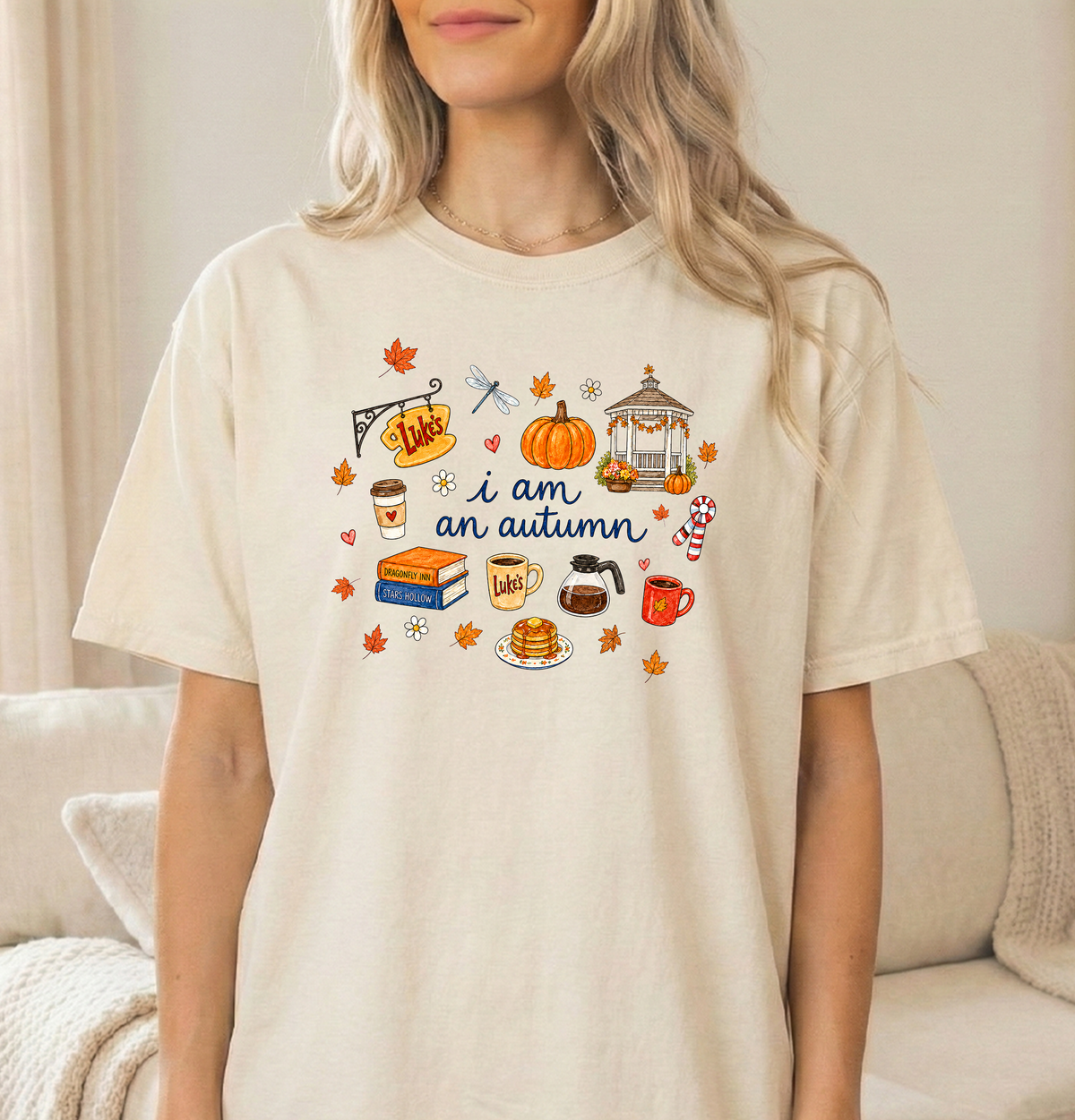 I am an autumn Unisex Comfort Colors ivory t shirt