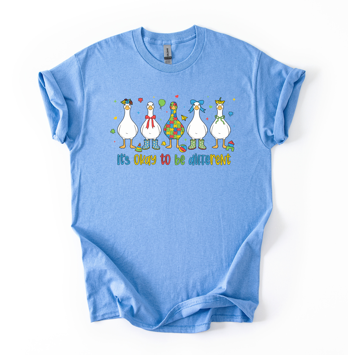 Its ok Unisex Carolina Blue Gildan T-shirt