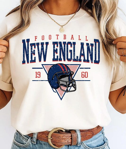 Retro New England Football Ivory Tshirt