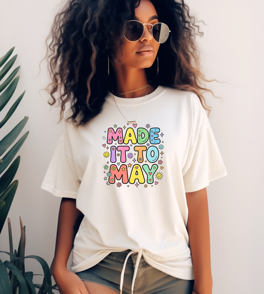 Made it to May Unisex Ivory Comfort Colors Tshirt