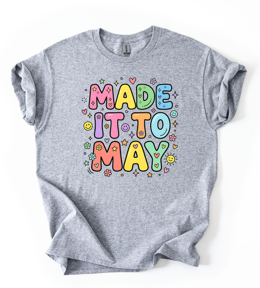 Made it to May Unisex Blue Jean Comfort Colors Tshirt