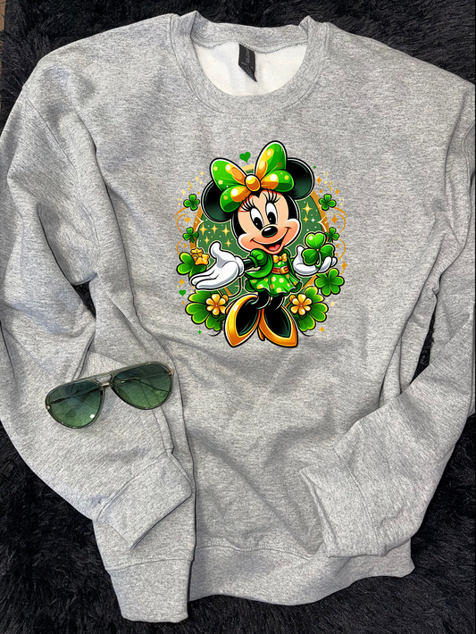 Mouse Unisex Adult Sports Grey Gildan Crew Sweatshirt