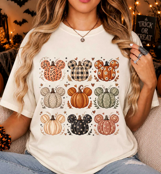 Mouse pumpkin unisex ivory comfort colors t shirt