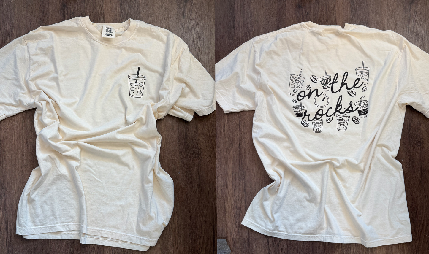 On the rocks ivory unisex comfort colors t shirt
