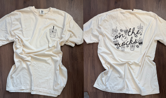 On the rocks ivory unisex comfort colors t shirt