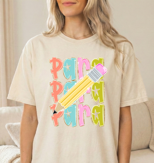 Paraprofessional pencil ivory unisex comfort colors t shirt