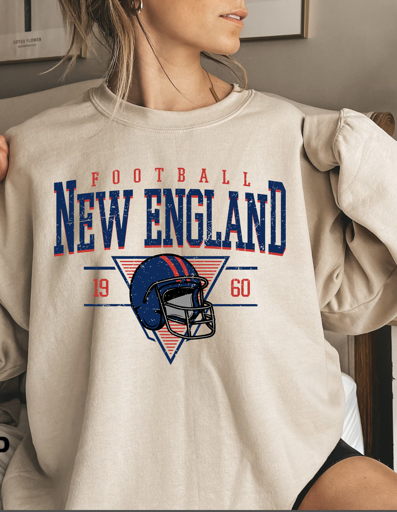 Retro New England Football Sand Crew