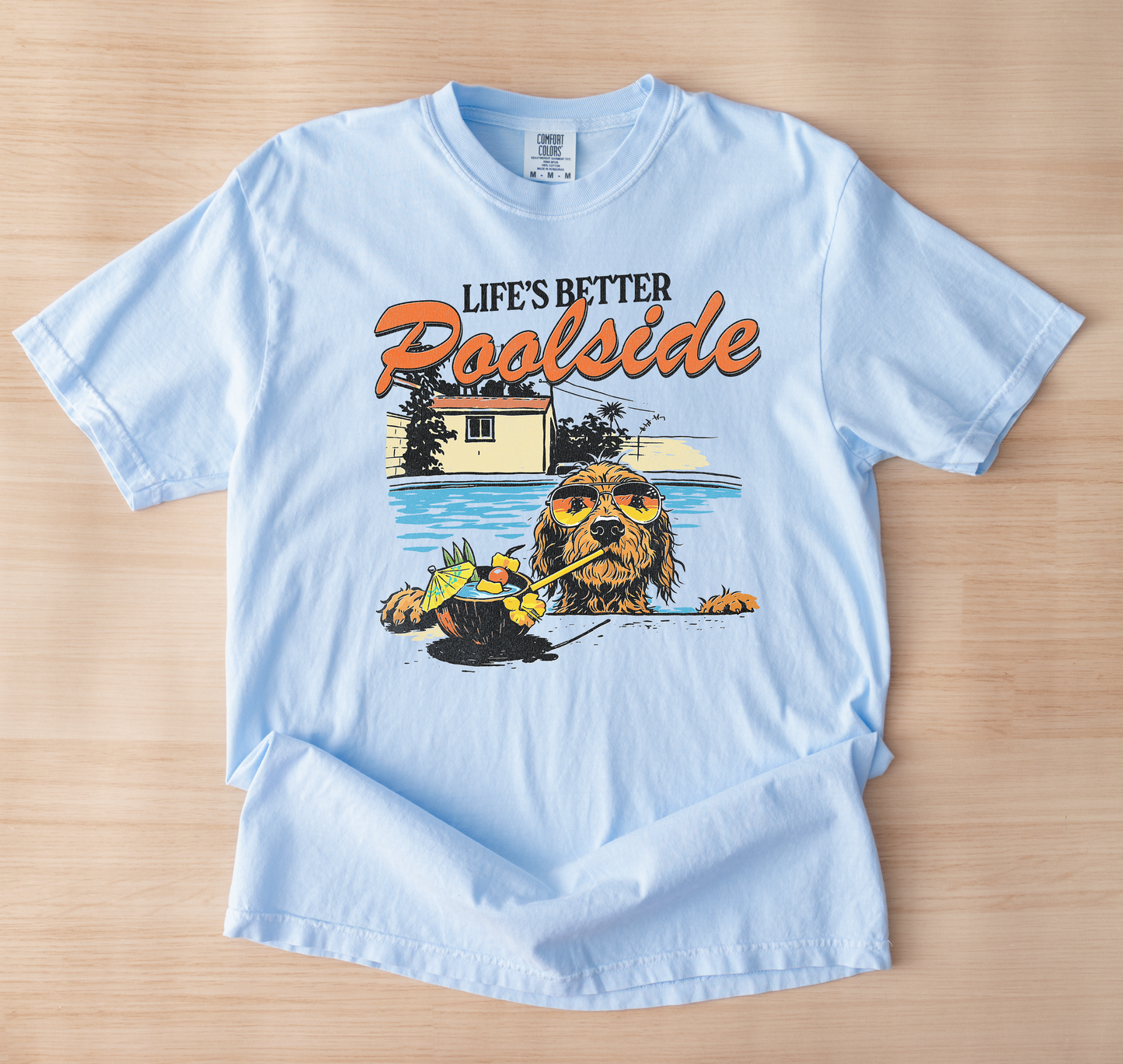 Poolside Butter Unisex Comfort Colors Hydrangea Tshirt