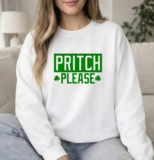 Pritch Please White unisex Gildan Sweatshirt