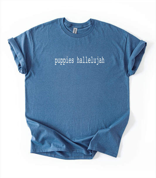 Puppies H Unisex Gildan Indigo Tshirt