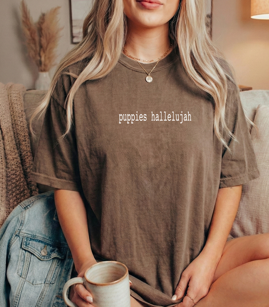 Puppies H Unisex Comfort Colors Espresso Tshirt