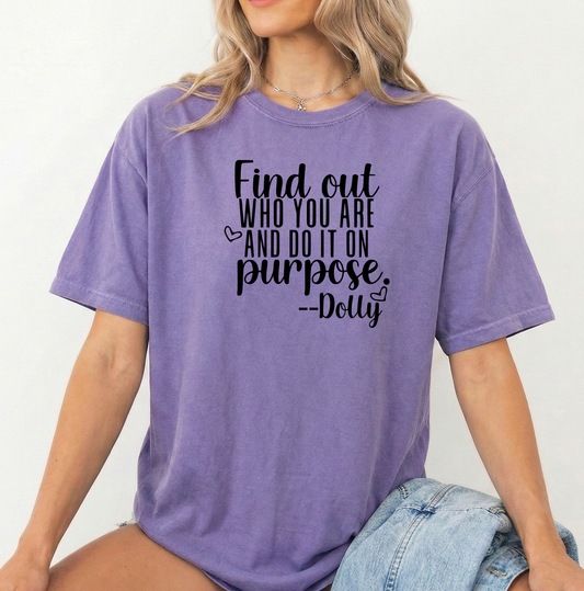 Purpose Unisex Violet Comfort Colors Tshirt