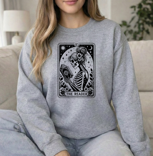 Reading Tarot card Unisex Sports Grey Gildan Crewneck