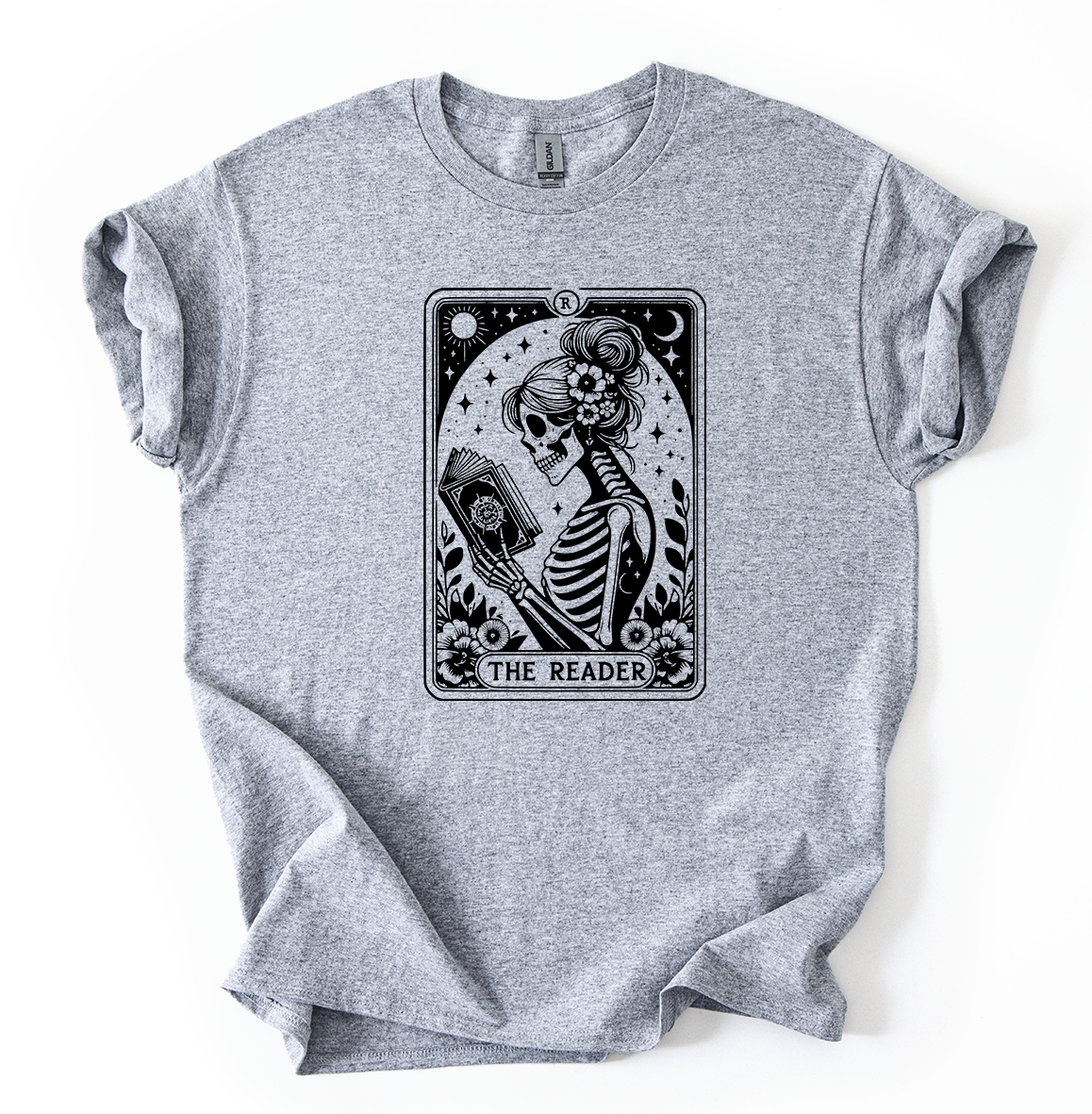Reading Tarot card Unisex Sports Grey Gildan Tshirt