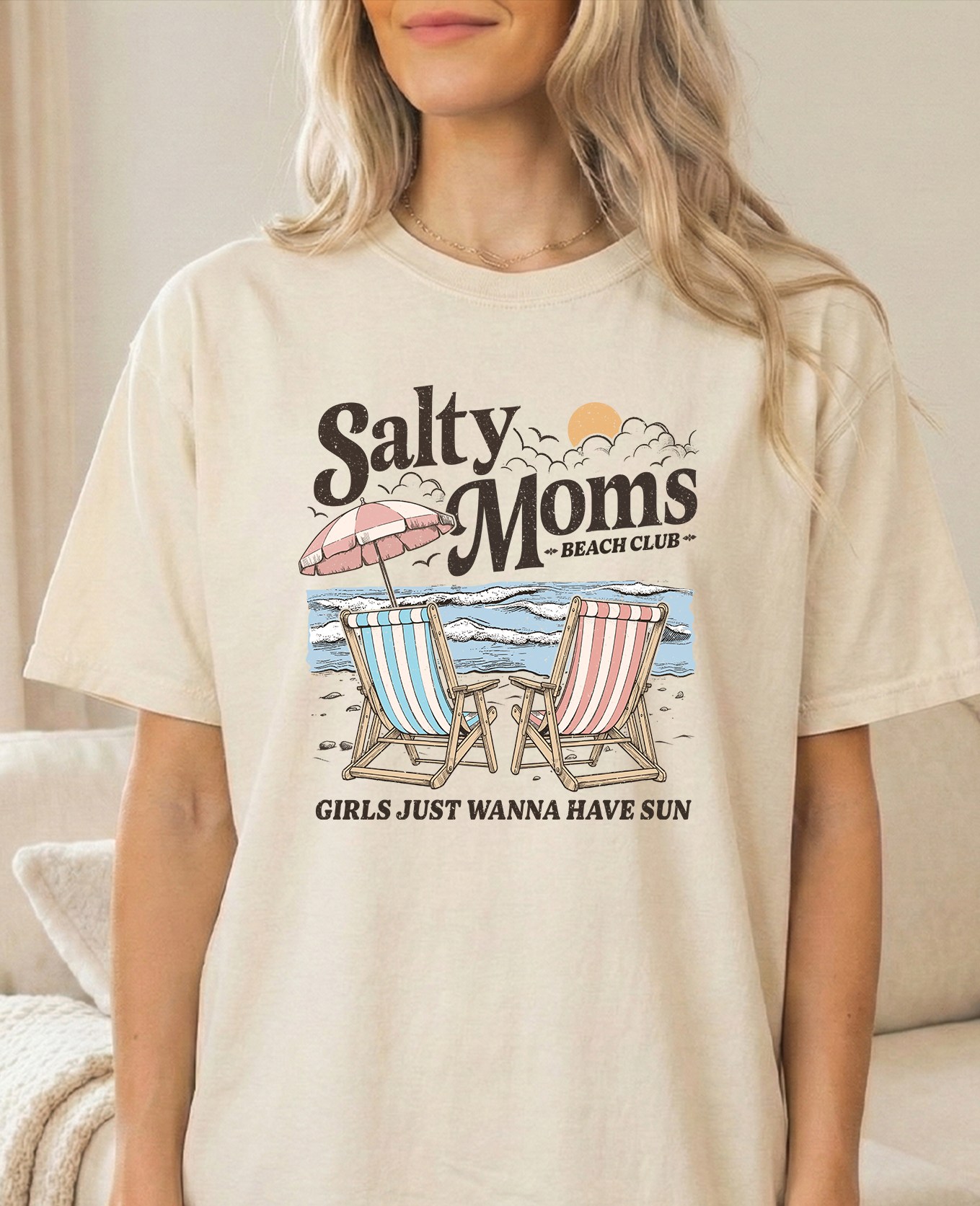 Salty Moms Unisex Comfort Colors Ivory Tshirt