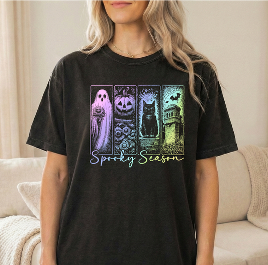 Spooky Season Black Unisex Comfort Colors Tshirt