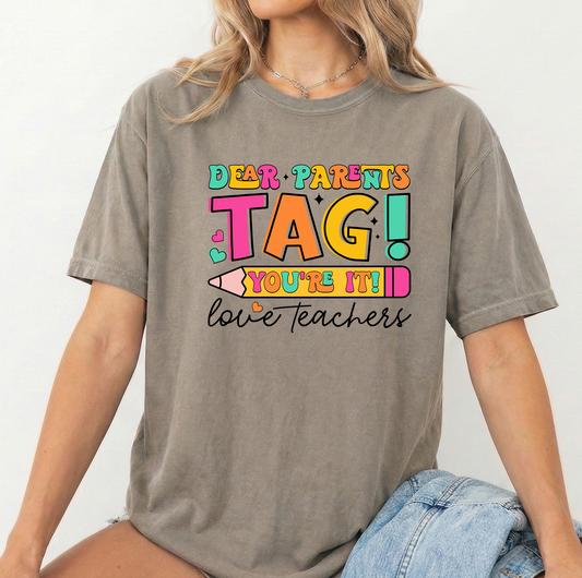 Tag Parents Unisex Khaki Comfort Colors Tshirt