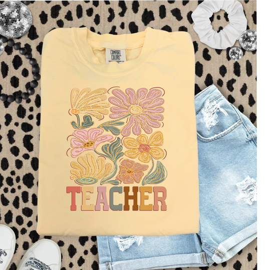 Teacher gold Unisex Butter Comfort Colors Tshirt