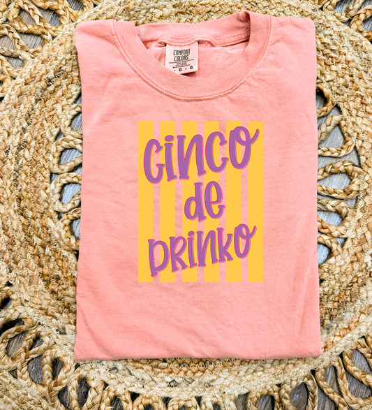 Cinco De Drinko Terracotta Unisex Comfort Colors Tshirt