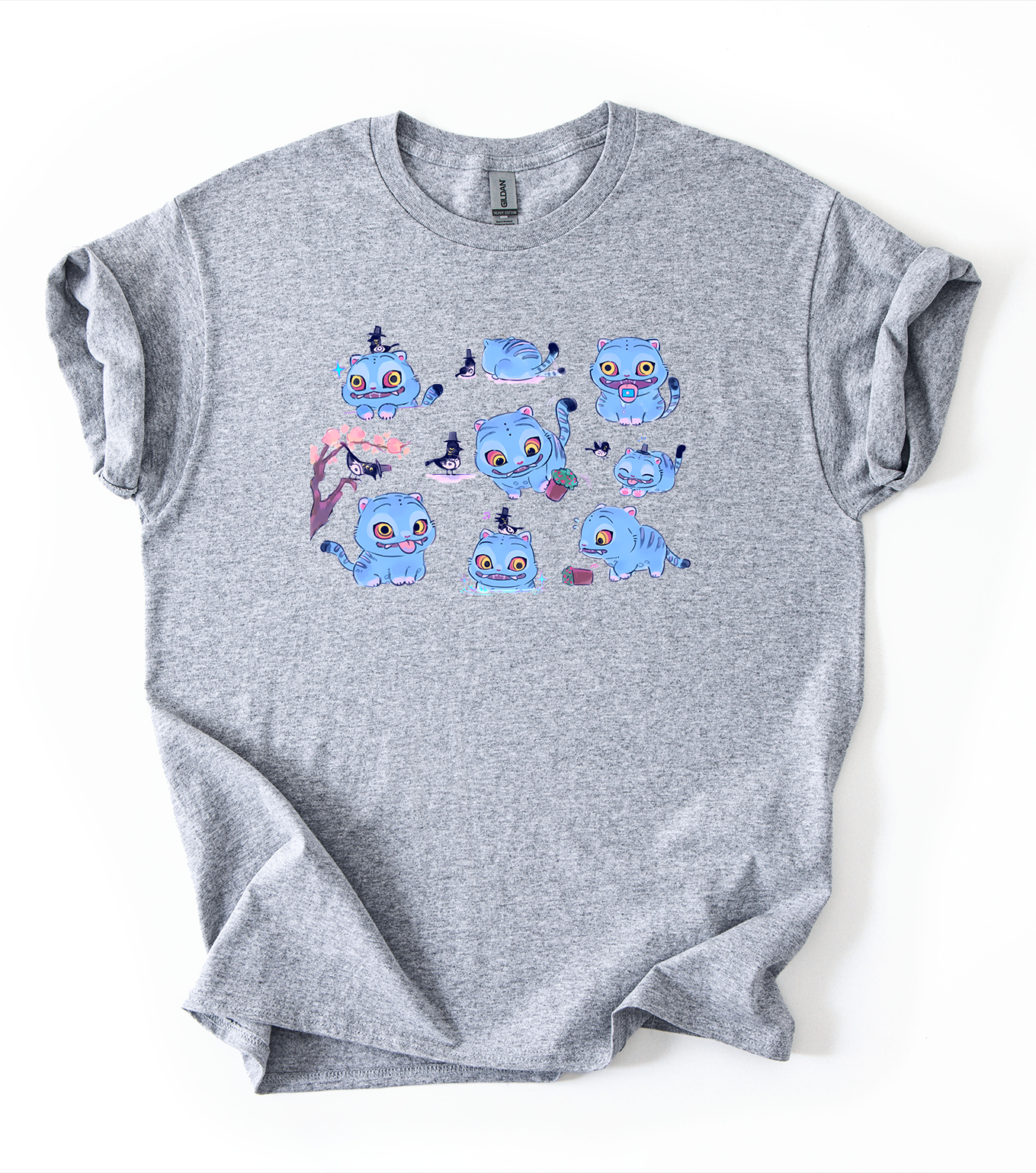 Dirby Tiger Unisex Gildan Sports Grey Tshirt