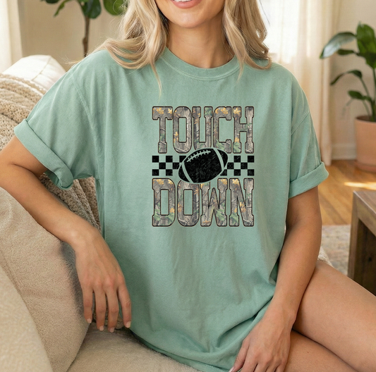 Touchdown Camo Bay Unisex Comfort Colors Tshirt