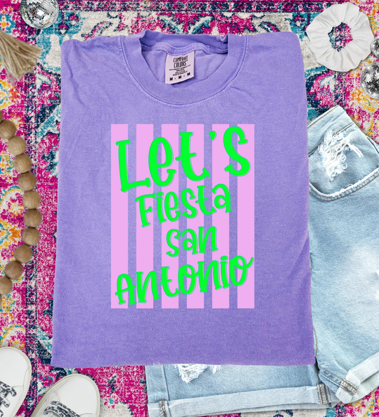 Lets Fiesta Violet Unisex Comfort Colors Tshirt