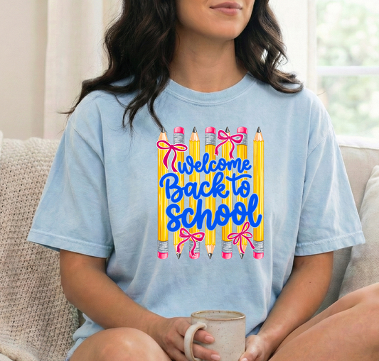 Welcome back Chambray Unisex Comfort Colors Tshirt